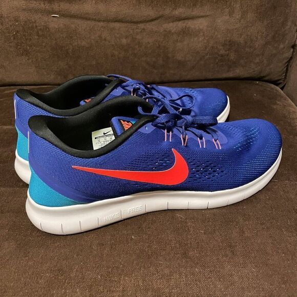 NEW NIKE FREE RN Mens Running Shoes Blue Black Cobalt Size 12 US 46 EUR 11 UK - Picture 5 of 12